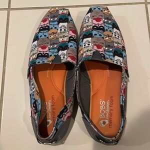 Bobs By Sketchers Slip On Women’s Size 9 Cat Print